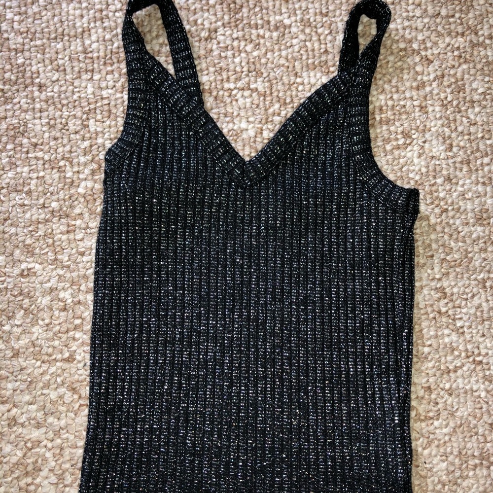 Black and silver American Eagle tank top